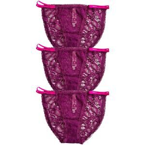 Lot 3 Victoria's Secret Lace String Bikini Panty, M
